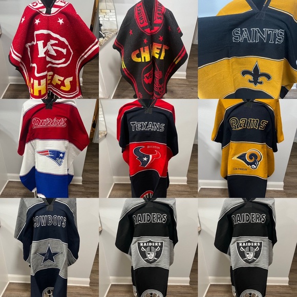 Houston Astros Zarape Serape Poncho Saints Cowboys Texans Patriots Chiefs Rams - Picture 1 of 5